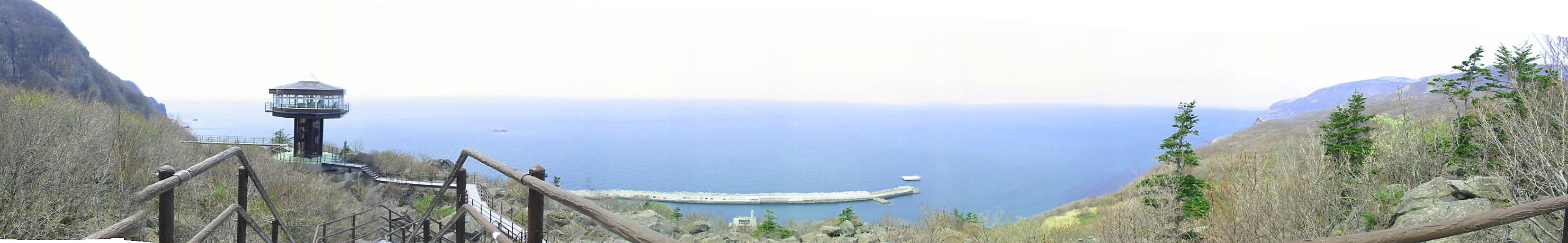 雄冬岬展望台からのパノラマ画像
